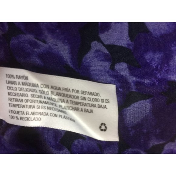 Women's Floral Print Ruffle Long Sleeve Dramatic Blouse Size S - Picture 7 of 9